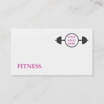 Modern Black  & White Fitness Business Card by sunbuds at Zazzle