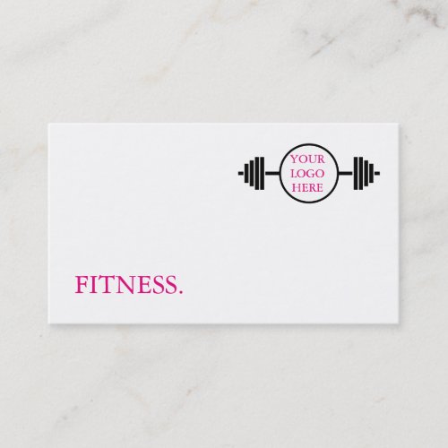 Modern Black   White Fitness Business Card