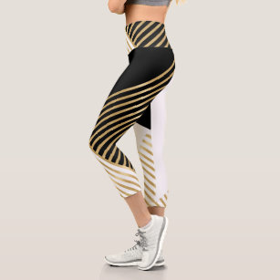 Black White Stripes Leggings