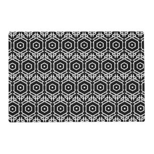 Modern black & white geometric graphic pattern placemat