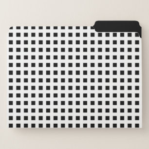 Modern black white gingham minimalist pattern file folder
