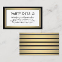 Modern Black, White & Gold Faux Foil Details