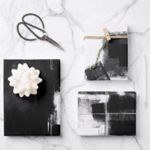 Modern Black White Gray Rustic Abstract s3