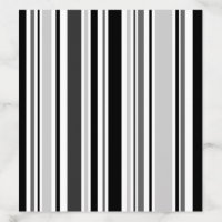 Modern Black White Grey Varied Stripes Pattern Envelope Liner