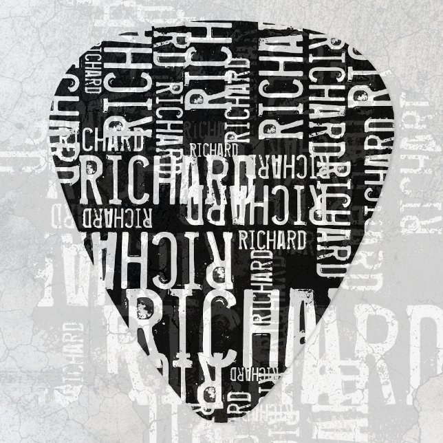 Modern black/white Guitar Pick for a Guitar-Player (Creator Uploaded)