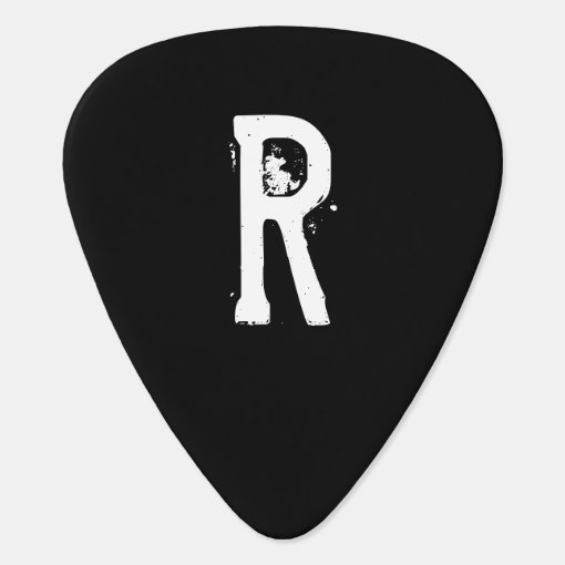 Modern black/white Guitar Pick for a GuitarPlayer Zazzle