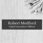 Modern Black &amp; White Hanging Door Sign Name Plate