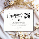 Honeymoon fund request wedding QR CODE Enclosure Card