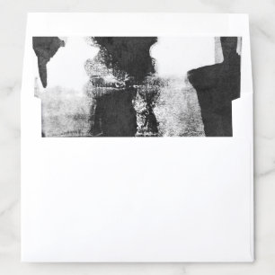 Modern Black + White Ink Wedding Envelope Liner
