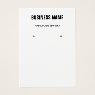Modern black & white jewelry earring display card