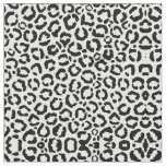 Modern Black White Leopard Animal Print Pattern Fabric
