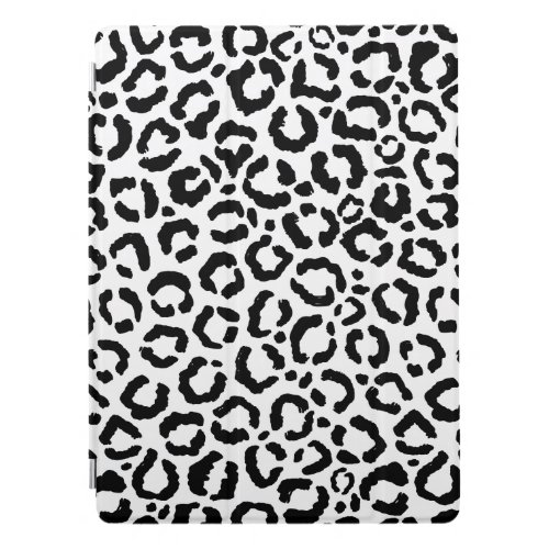Modern Black White Leopard Animal Print Pattern iPad Pro Cover