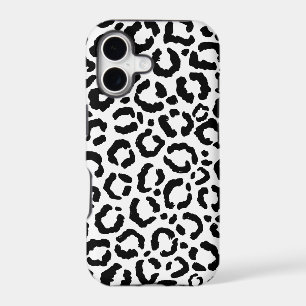 Modern Black White Leopard Animal Print Pattern iPhone 17 Case
