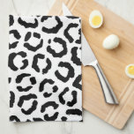 Modern Black White Leopard Animal Print Pattern Kitchen Towel<br><div class="desc">This modern and stylish animal print pattern is perfect for the trendy and stylish fashionista. It features a hand-drawn black and white leopard cheetah print. It's elegant, chic, simple, and fashionable. ***IMPORTANT DESIGN NOTE: For any custom design request such as matching product requests, color changes, placement changes, or any other...</div>