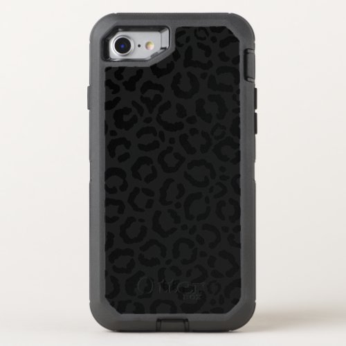 Modern Black White Leopard Animal Print Pattern OtterBox Defender iPhone SE87 Case