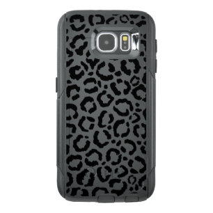 Modern Black White Leopard Animal Print Pattern OtterBox Samsung Galaxy S6 Case