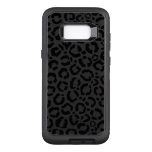 Modern Black White Leopard Animal Print Pattern OtterBox Defender Samsung Galaxy S8+ Case
