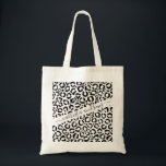Modern Black White Leopard Animal Print Pattern Tote Bag<br><div class="desc">This modern and stylish animal print pattern is perfect for the trendy and stylish fashionista. It features a hand-drawn black and white leopard cheetah print. It's elegant, chic, simple, and fashionable. ***IMPORTANT DESIGN NOTE: For any custom design request such as matching product requests, color changes, placement changes, or any other...</div>
