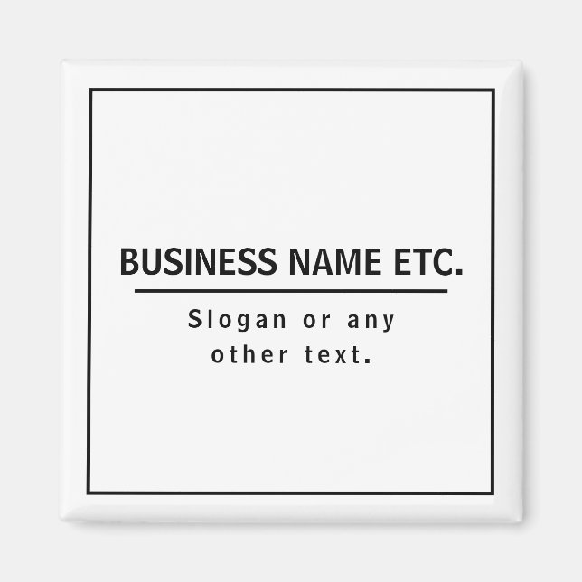 Modern Black & White Magnet (Front)