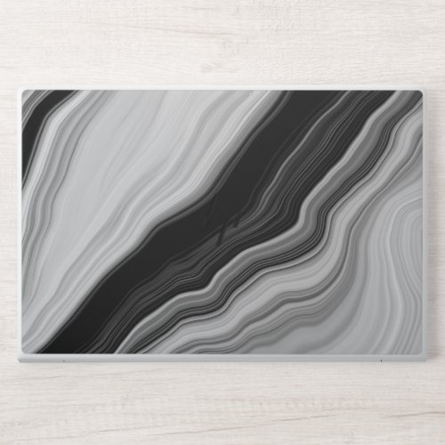 Modern Black  White Marble Texture HP Laptop Skin