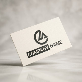 Modern Black & White Minimalist Business Card
