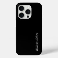 Modern Black White Monogram Name