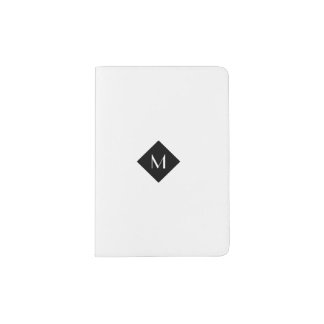 Modern Black & White Monogram | Passport Holder