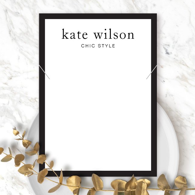 Modern Black White Necklace Display Card (Creator Uploaded)