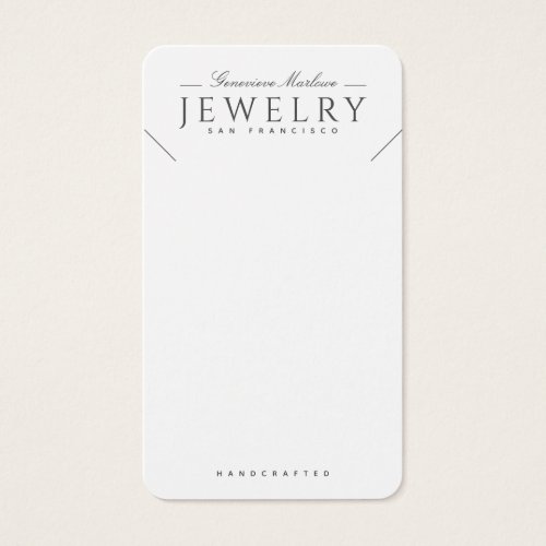 Modern Black White Necklace Display Cards