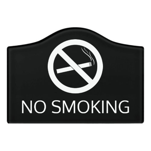 Modern Black  White No Smoking Acrylic Sign