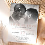 Modern black white ombre photo gay wedding invitation