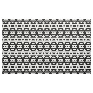 Modern Black & White Op Art Geometric Pattern Fabric