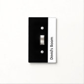 Modern Black & White (Personalized) Light Switch Cover (In Situ)