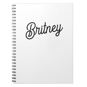 Modern Black White Personalized Monogram and Name Notebook