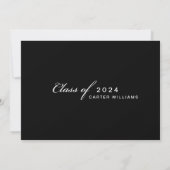 Modern Black White Photo Collage Graduation Party Invitation (Back)