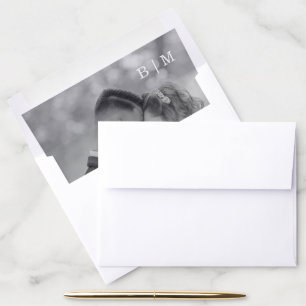 Modern Black & White Photo  Envelope Liner