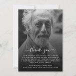Modern Black & White Photo Funeral/Bereavement Thank You Card