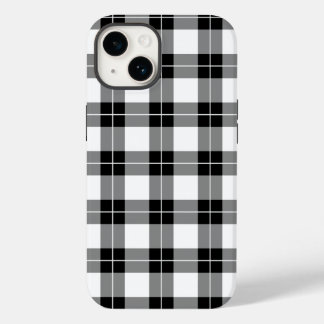 Modern Black White Plaid Pattern Case-Mate iPhone 14 Case
