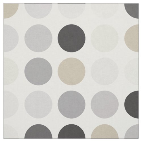 Modern black white polka dots pattern monogram fabric