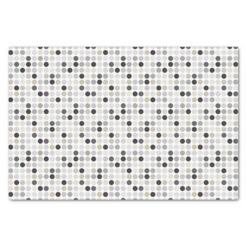 Modern black white polka dots pattern monogram tissue paper