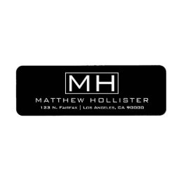 Modern Black & White Professional Label