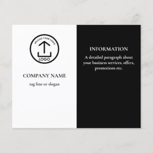 Modern Black White Promotional Business Logo Flyer
