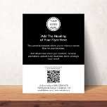Modern Black  & White QR Code & Business Logo  Flyer<br><div class="desc">This flyer is designed to be simple,  yet effective. It includes a company logo,  QR Code ,  a brief description of the business,  and contact information. It is an effective way to promote a business.</div>