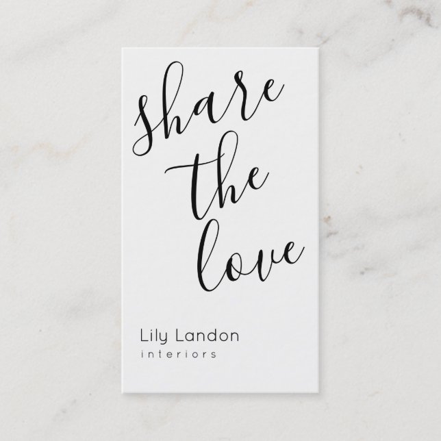 Modern Black & White  Referral Card (Front)