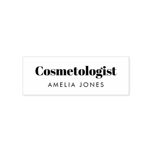 Modern Black White Salon Cosmetologist Business Self_inking Stamp