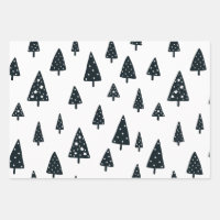 Minimal Masculine Kraft Black White Grey Christmas Wrapping Paper Sheets