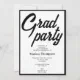 Modern Black White Script Graduation Party Invitation | Zazzle