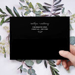 Modern Black & White Script Minimalistic Wedding Envelope<br><div class="desc">Celebrate in style with these modern and very trendy wedding invitation envelopes. The design is easy to personalize with your return name & address and your guests will be thrilled when they receive these fabulous envelopes in the mail. Matching items can be found in the collection.</div>