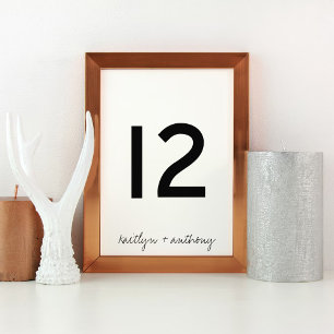 Modern Black & White Script Minimalistic Wedding Invitation