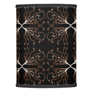 Modern Black & White, Sepia Pattern Lamp Shade